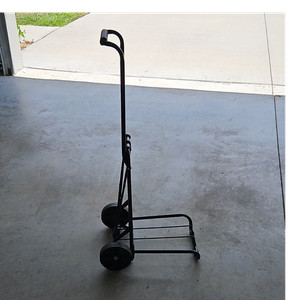 Black Portable Folding Travel Luggage Cart with Wheels for Suitcases and Bags