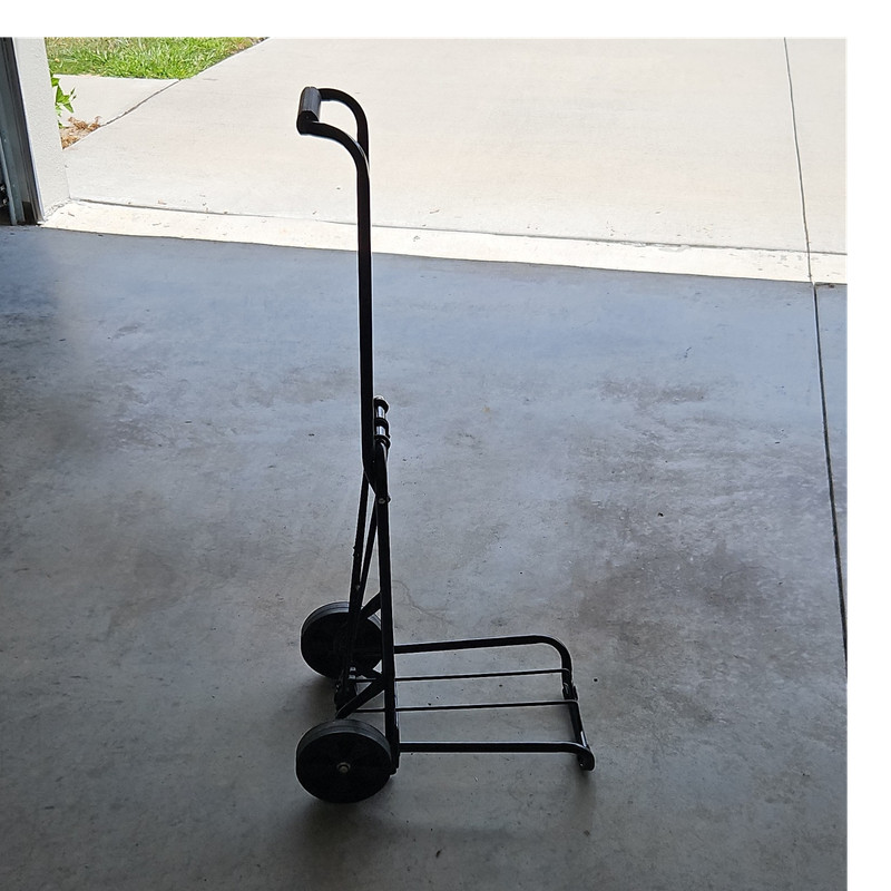 Black Portable Folding Travel Luggage Cart with Wheels for Suitcases and Bags