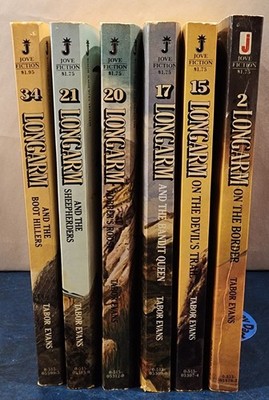 Lot of 6 Longarm Adult Western Paperback Books Tabor Evans Vintage