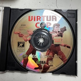 Virtua Cop 1 Or 2 Sega Saturn, 1995 Complete Big Box With Stun Gun Controller