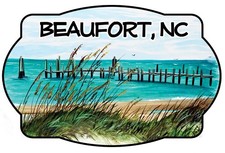 Decal Vinyl Sticker Beaufort - Cape Dock Scene Made in USA