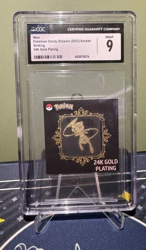 Mew 24k Gold Plated Sticker OfficiallyPoping Candy New NM discontinued - CGC 9