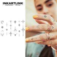 Semi Permanent Waterproof Magic Henna Finger Temporary Tattoo Sticker Lasts 15