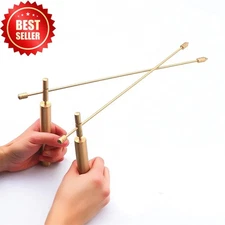 Agbyise Copper Dowsing Rods 2pc Flexible Rotating Gold Water Witching Paranormal