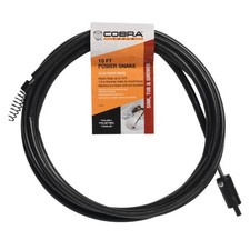 Barrena de drenaje de acero con resorte plano a temperatura de aceite Power Snake 81150 negra 1/4 pulg. x 15 pies