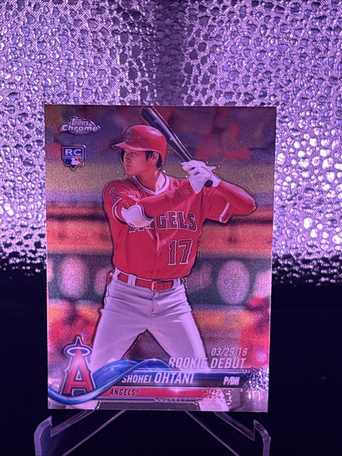 2018 Topps Chrome Update SHOHEI OHTANI #HMT32 RC DODGERS /ANGELS Beautiful Card!