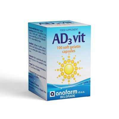 AD3 Vit Kapseln - 100 Stück Vitamine A & D3 Nahrungsergänzung
