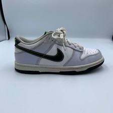 Nike Dunk Low FB9109-107 Kids 4.5Y Athletic Shoes White Gray Leather Sneakers
