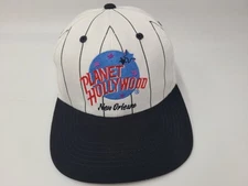 Vintage Planet Hollywood New Orleans Pinstripes Snapback (Fits Small) Hat Cap