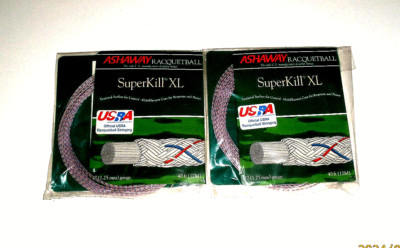 ASHAWAY SUPERKILL XL (17 Gauge /40 feet) Two (2) Textured Racquetball String NEW