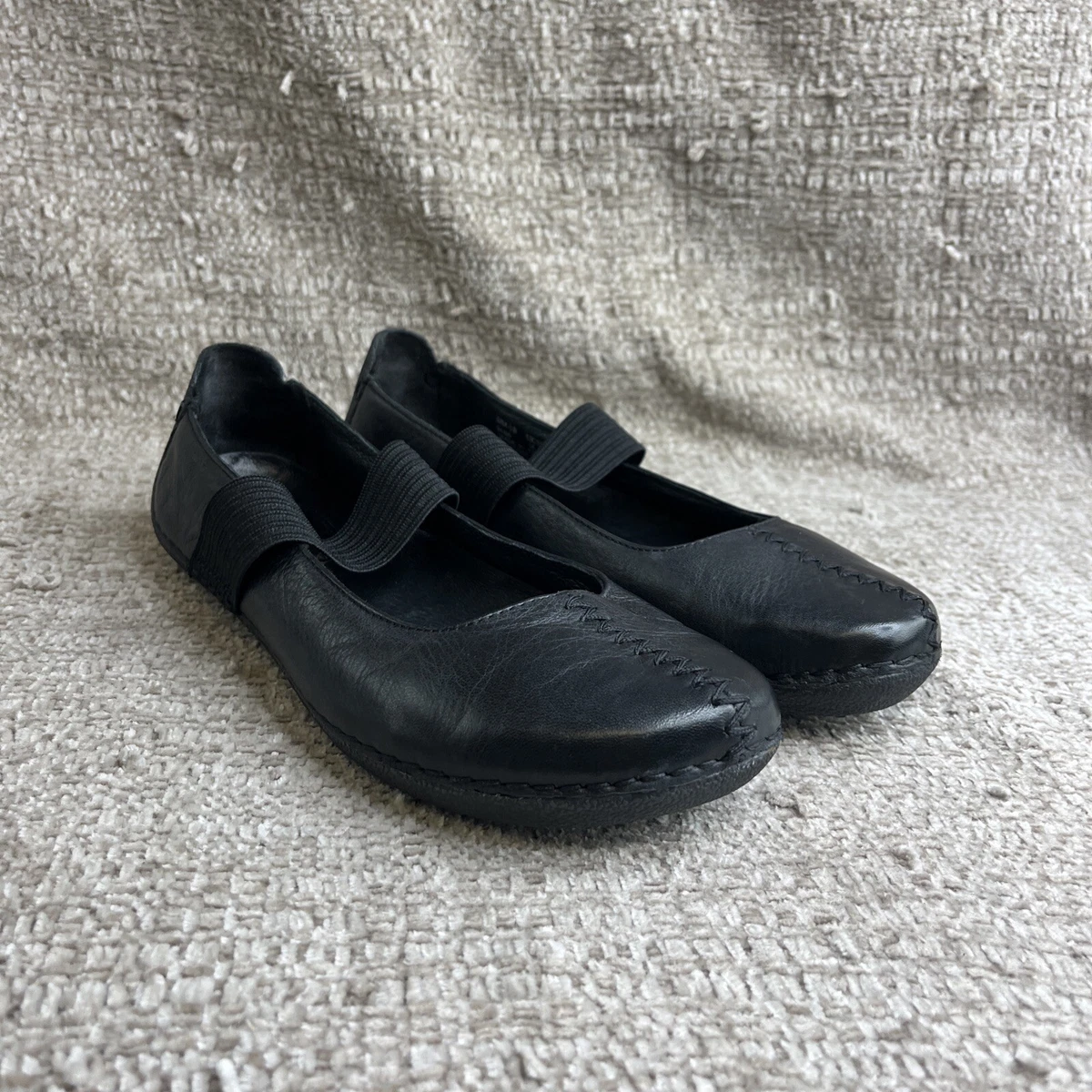 Clarks Artisan Unstructured Women 6 1 2B Black Leather Mary Jane Cushion Shoes