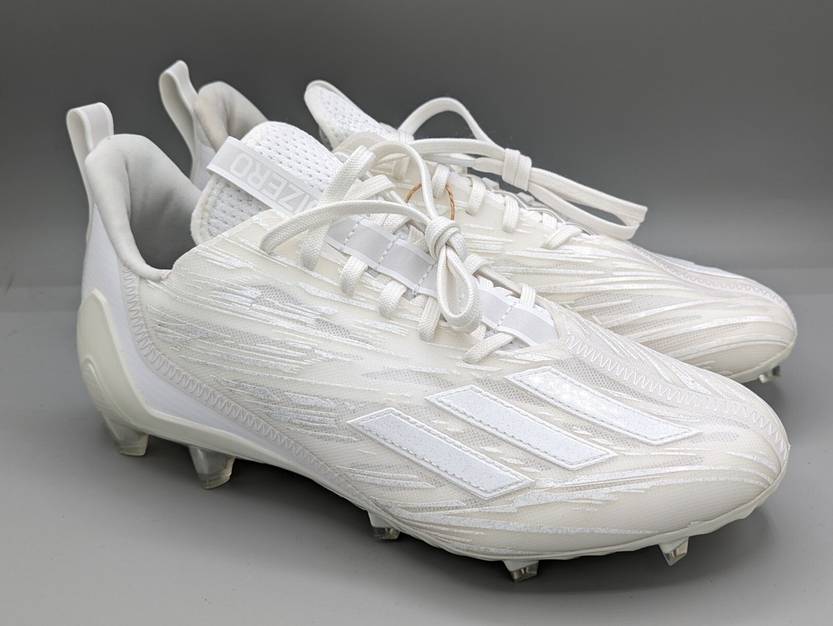 Adidas Adizero 12.0 Football Cleats Triple White Men's Size 8.5