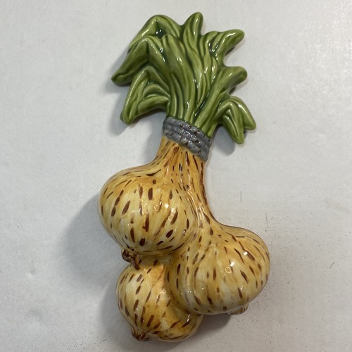 Vintage MCM Ceramic Vegetables Kitchen Wall Décor Set-4 Tomato Carrot Onion Corn - Picture 5 of 10