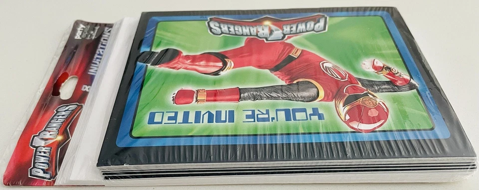 Hallmark Party Express Power Rangers Vintage Nuevo de Lote Antiguo Niños Fiesta Invitaciones 8 unidades Foto 2 de 4