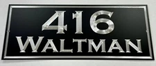Engraved Custom Reflective House Number Street Address Metal Mailbox 12x5 Sign