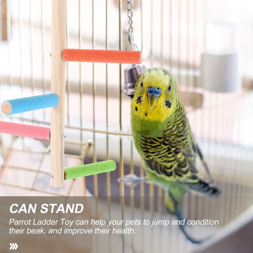 Wood Bird Perch Stand Parakeet Perch Stand Bird Cage Wooden Standing Perch New - Picture 11 of 12
