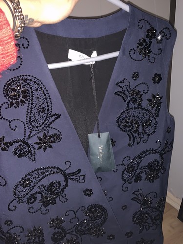 Mulberry Heavy Embellished Navy Party/ Wedding Standout Jumpsuit. RRP Over £4000 - Picture 6 of 6
