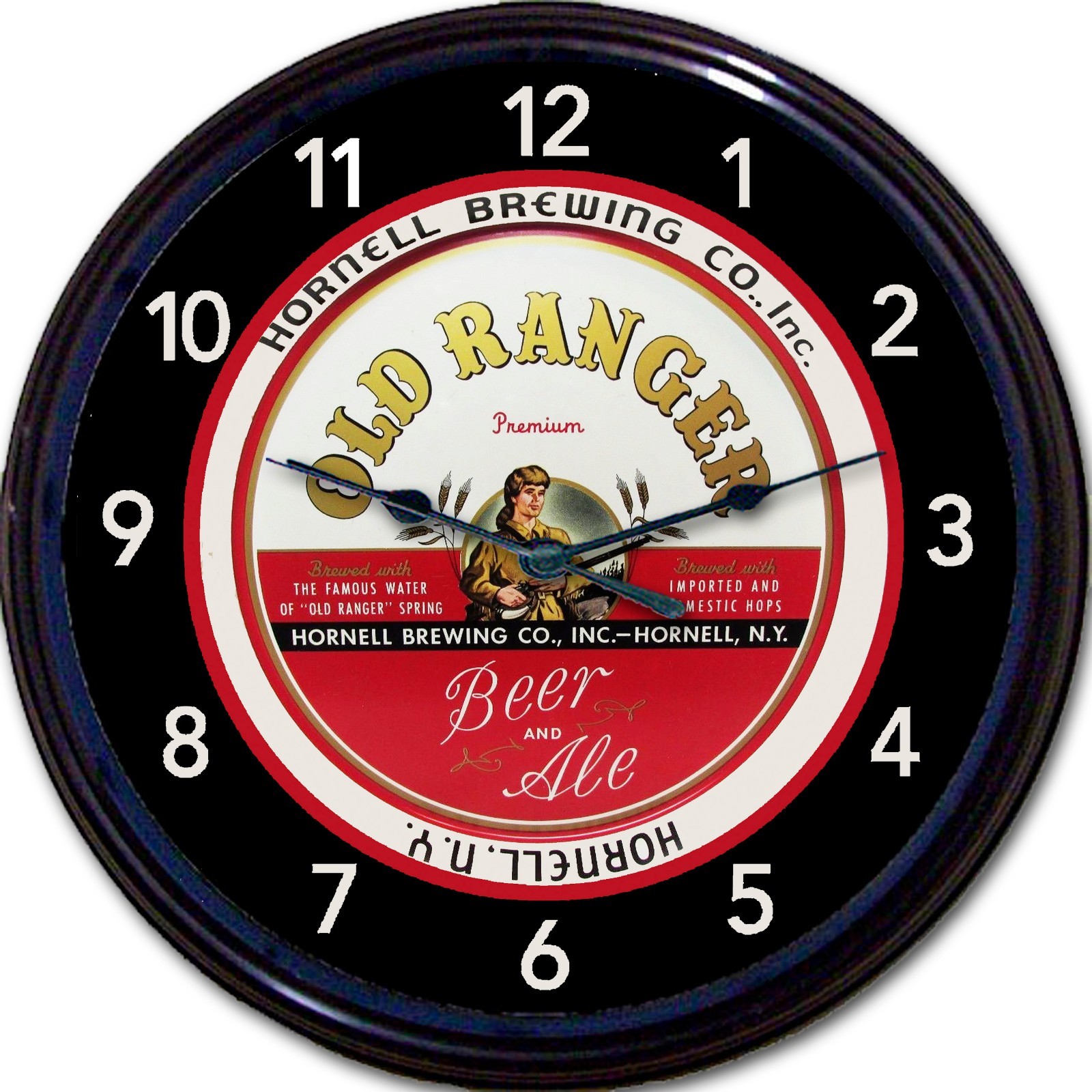 Old Ranger Hornell NY Beer Tray Wall Clock Hornell Brewing Co Ale Man Cave New eBay