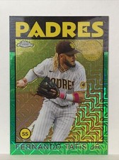 Fernando Tatis Jr: 2021 Topps Series 1 Silver Pack 1986 Green Refractor. #/99 💎
