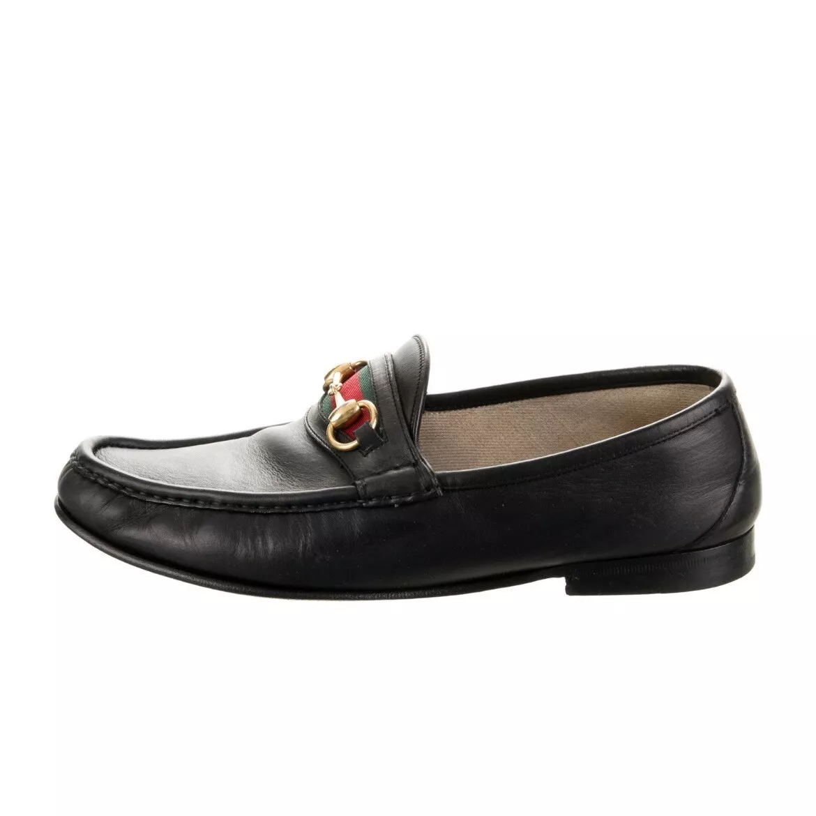 Mocassins habillés Gucci Web Accent en cuir taille 10 US