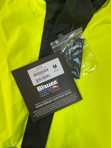 Blauer 26990 Reversible Raincoat Hi-Vis Yellow with Black Size M - Picture 7 of 7