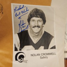 nfl los angeles rams Nolan Cromwell Signed Photo