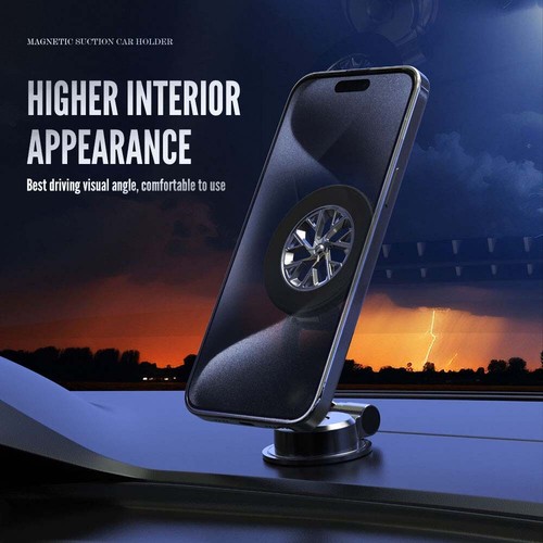 360° Rotation Magnetic Car Phone Mount Foldable Car Mount Stand Universal Holder - Picture 9 of 13
