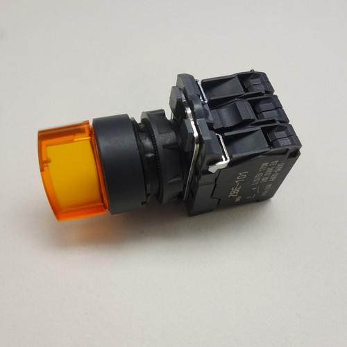 22mm ILLUMINATED Selector switch 2 Position Momentary Fit Yellow XB5AK145G5 120V - Picture 9 of 10