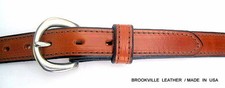 CHESTNUT BRIDLE LEATHER BELT/STAINLESS BUCKLE /ONE INCH / AMISH MADE IN THE USA