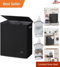 Extra-Large 145L Dirty Clothes Hamper - 2 Section - Versatile Laundry Basket