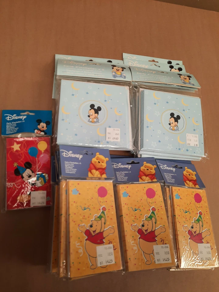 Cartes d'invitation anniversaire Disney en lot - Photo 2/3
