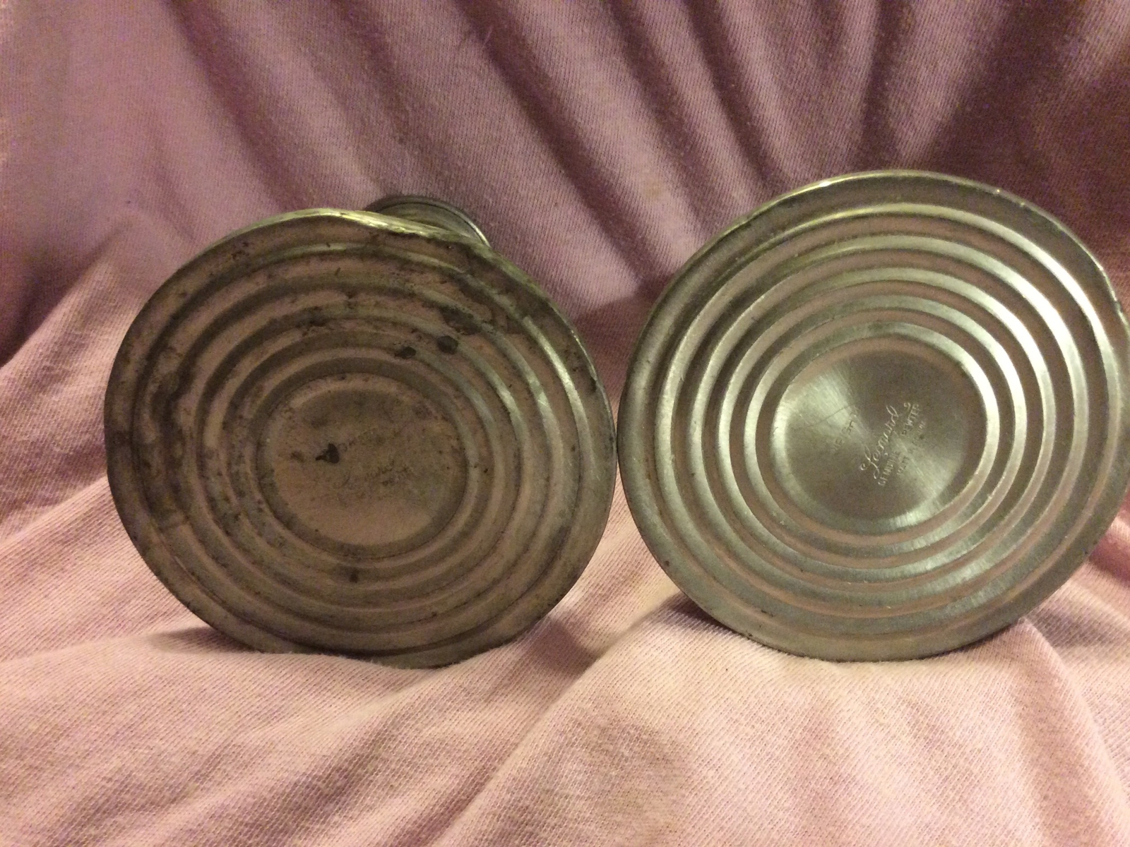 Weighted Leonard Genuine Pewter Candle Stick Holders Pair 5 Inch