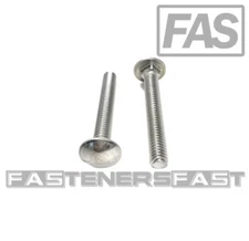 (10) 5/16-18 x 2-1/4 Carriage Bolts 18-8 Stainless Steel - Fast Free Shipping