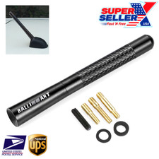 Ralliart Carbon Fiber Antenna Black Aluminum Stubby 4.7 Inch For Mitsubishi Usa