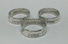 Coin ring made from US SILVER QUARTER 1940-1964 SIZE 4-8.5 pick your year  size
