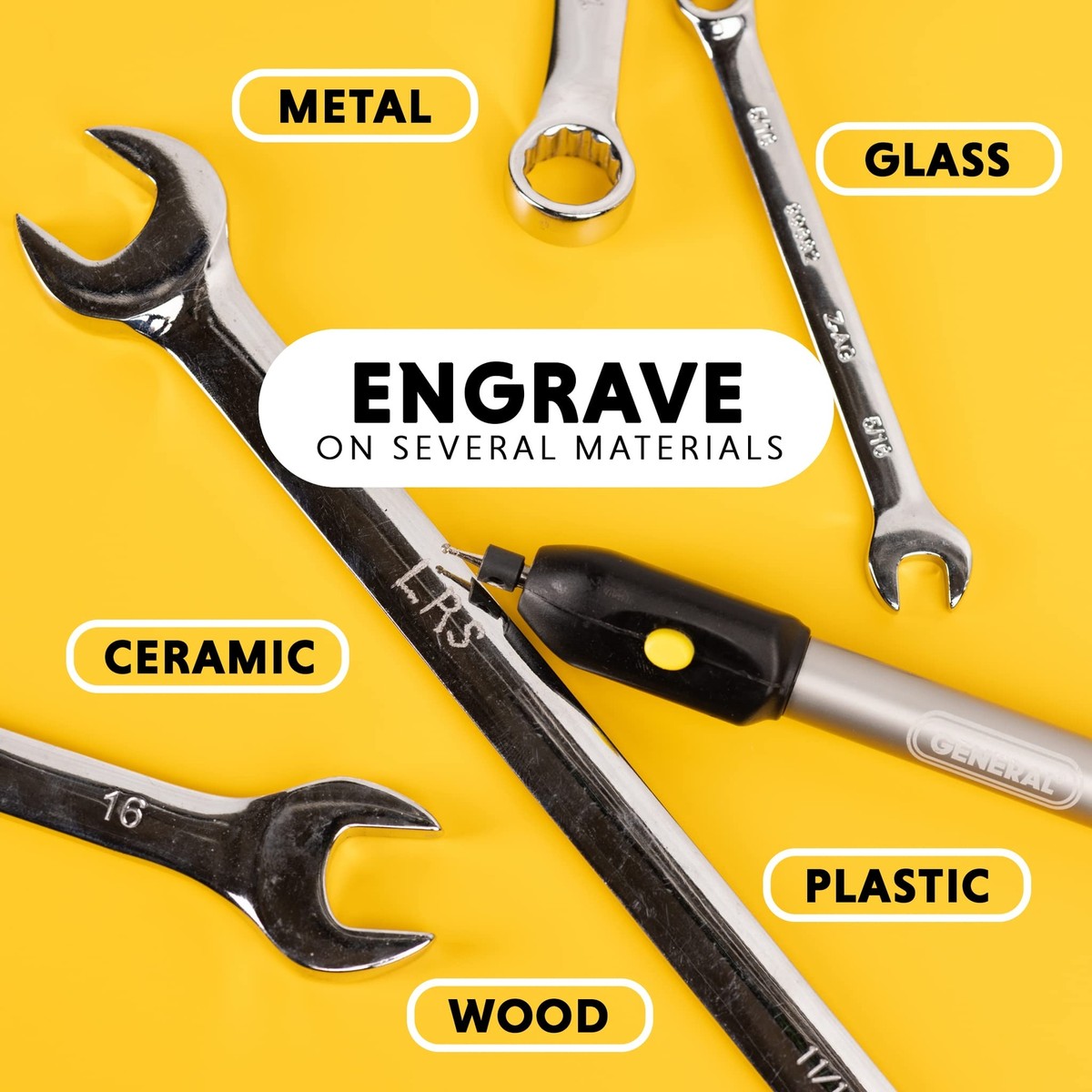 General Tools 505 Cordless Engraving Pen for Metal - Diamond Tip