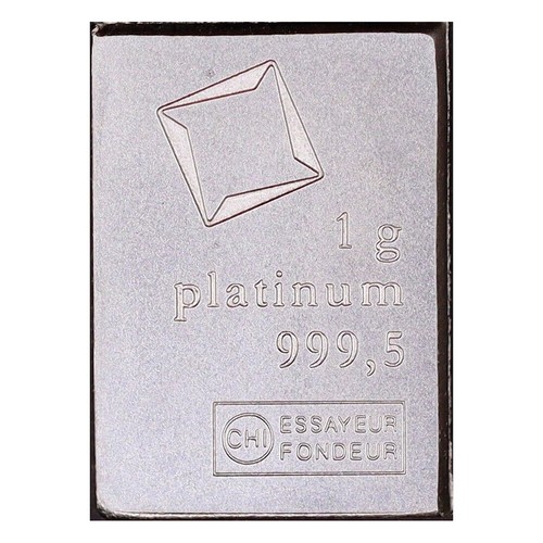 Lot of 5 - 1 Gram Platinum Bar .9995 Fine Bar Valcambi Suisse CombiBar™ - Picture 2 of 5
