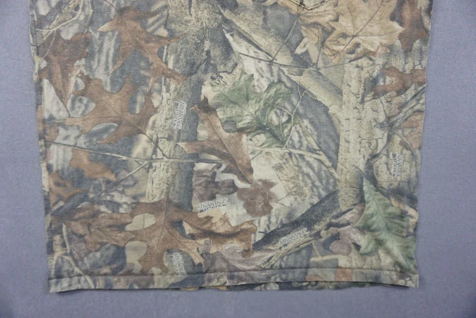 Vintage RedHead Shirt Mens Large Brown Advantage Timber Camo Single Stitch USA - Image 3 of 4