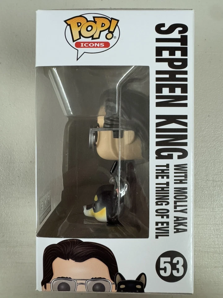 Stephen King with Molly 53 ~ Funko Pop Vinyl ~ FYE EXCLUSIVE + FREE PROTECTOR - Image 3 of 4