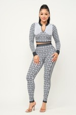 Black  White Legging Set