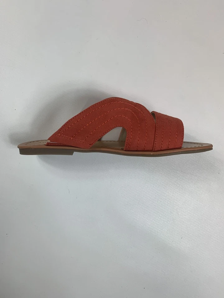 Женские сандалии-шлепанцы Indigo Rd Bayron2 ткань с открытым носком оранжевая ткань #2W - Изображение 4 из 4