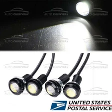 2 Pair Small White 6000K LED Lights DOME Motorcycle-Chopper-Bobber Signal Lights