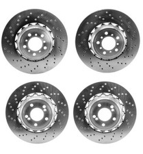 Kit of Front & Rear Drilled Vented Disc Brake Rotors OES For BMW F80 F82 F83 F87