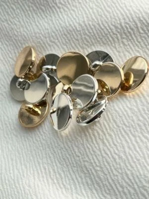 GOLD OR SILVER OR ROSE GOLD BLAZER FLAT SHANK BUTTONS 20mm
