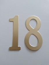 Large Numbers, 5 x 18 die cuts for card making, Gold 280gsm Card