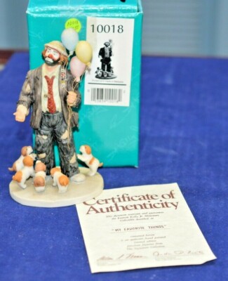 Emmett Kelly Miniature Collection Clown My Favorite Things Figure 6'' #10018