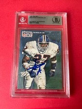 Steve Atwater HOF Broncos 1991 Pro Set Card Signed Auto Beckett BAS Slabbed