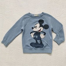 Zara Girls' Mickey Mouse Sweatshirt, Blue Size 6-7 