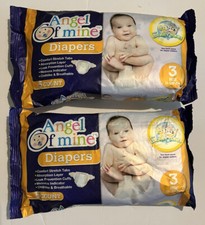 Lot Of Two 2 Angel Of Mine Baby Looney Tunes Size 3 Diapers 5 Count