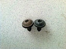 05-08 BMW 750i 750Li E66 ~ 2 FRONT BUMPER HEADLIGHT SPRAY NOZZLE COVER CAP SCREW